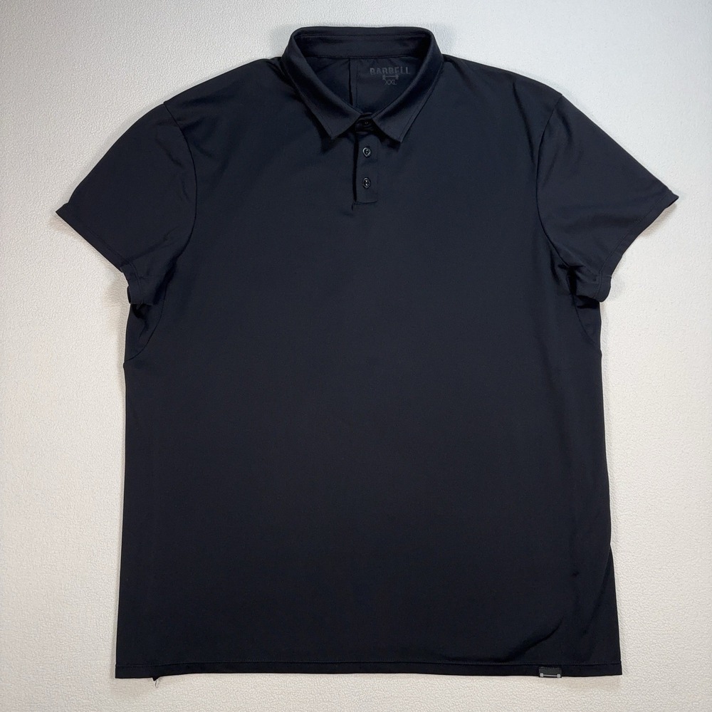 Barbell Apparel Polo Men's 2XL Black Stretch Gym Workout Training *READ*